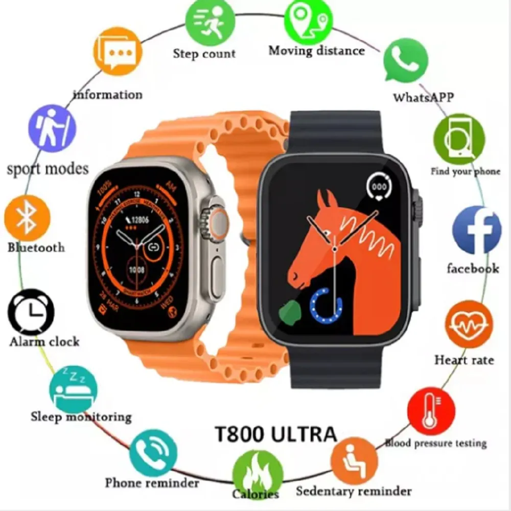 Miniatura 2 de Smartwatch serie 8 tipo apple T800 ultra